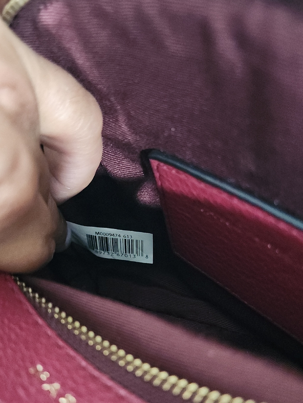 Marc Jacobs Pebbled Leather Crossbody in Deep Wine - Picture 10 of 10